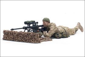 McFarlane's Military Series 1 Marine Corps Recon Sniper caucasian action figure toy